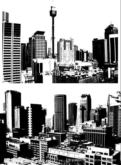 城市剪影图