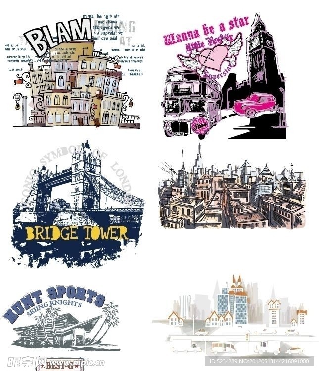 城市剪影图