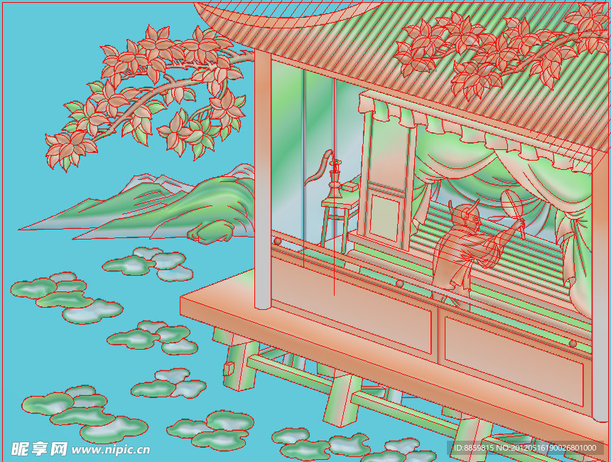 精雕图 扇枕温龛 jdp