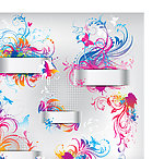 时尚梦幻花纹花朵banner
