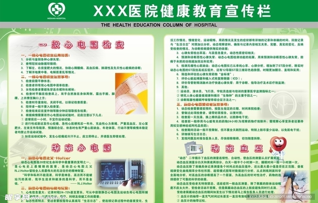 心电图宣传栏