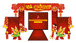 春节背景组合