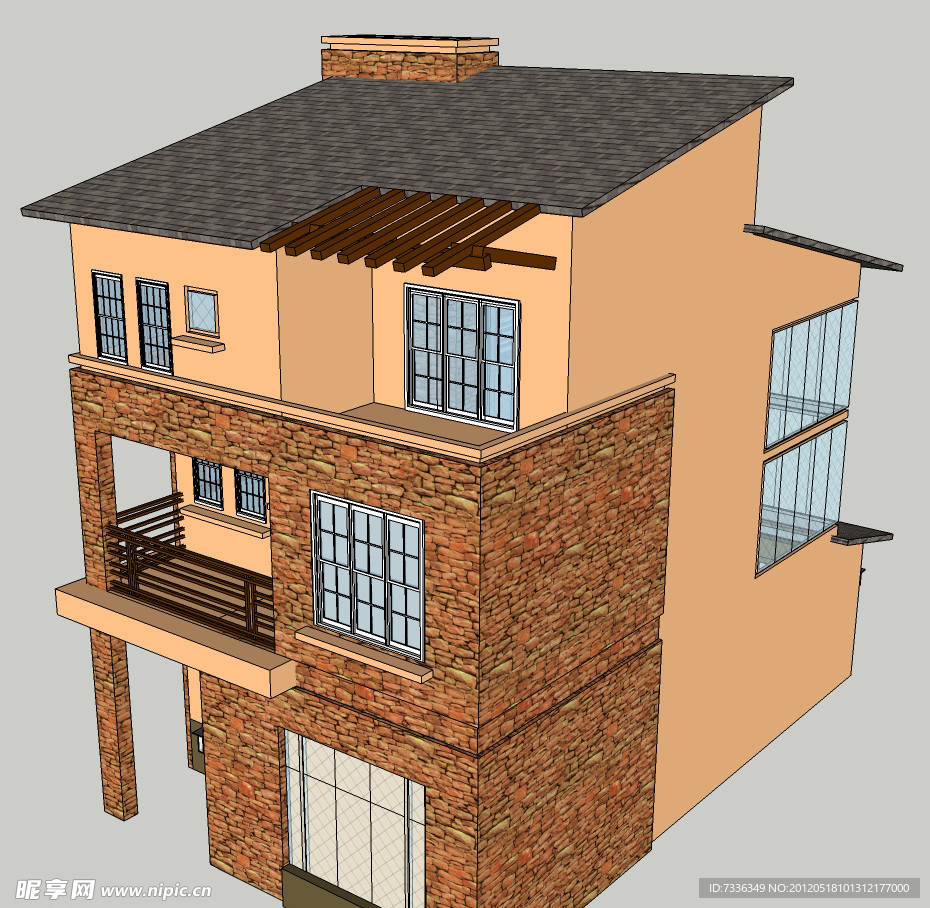 SketchUp别墅