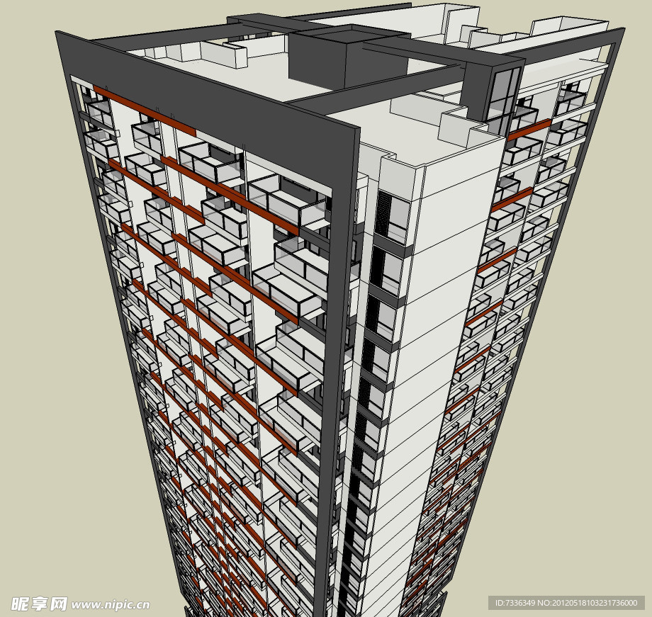 SketchUp高层城市建筑