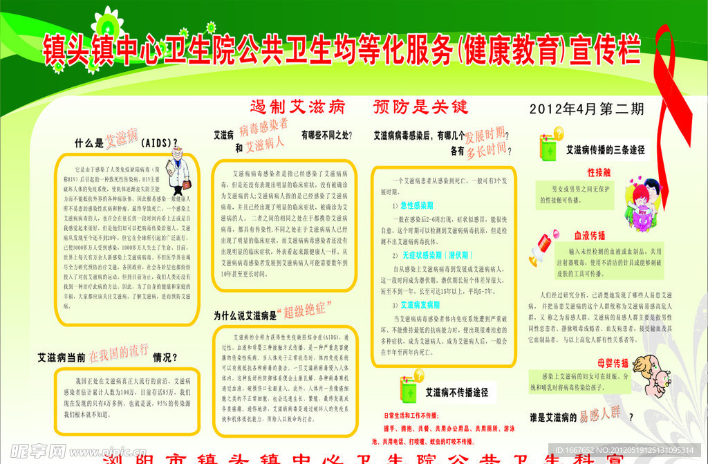 慢性病管理宣传栏