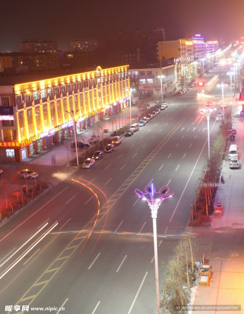 夜晚 城市公路