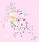 女性花纹
