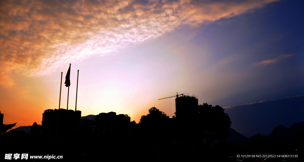 夕阳 剪影