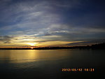马来西亚内河夕阳
