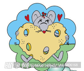情人节鼠吃饼