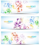时尚梦幻花纹花朵banner