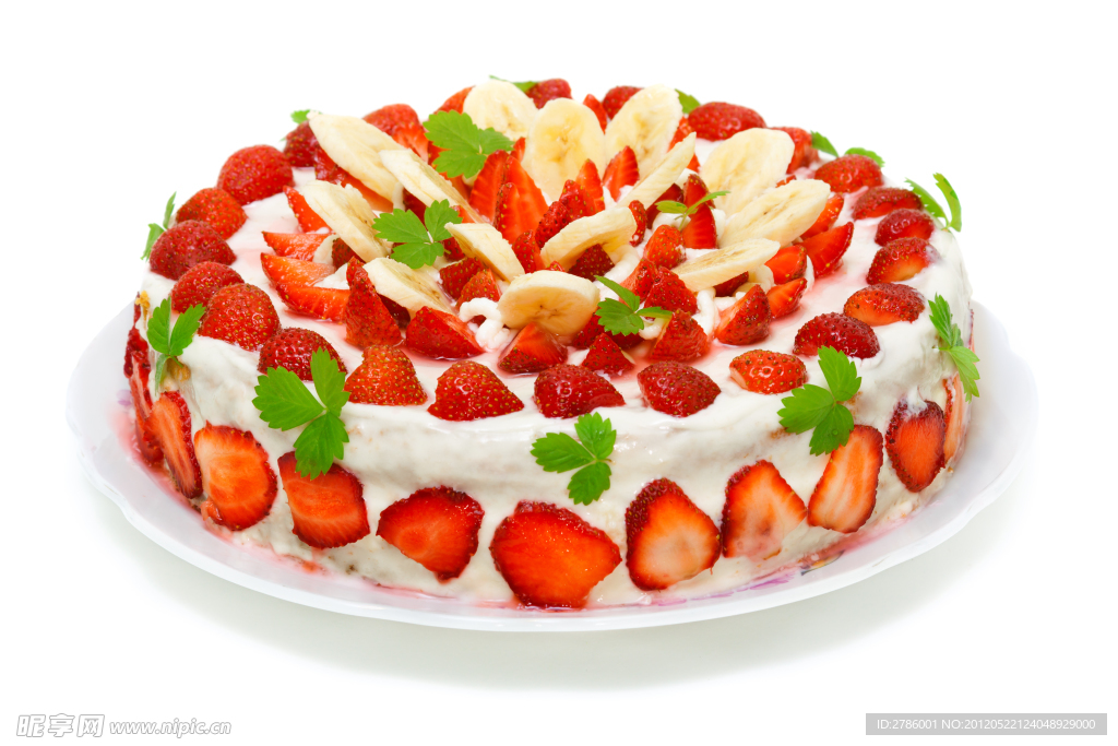 草莓香蕉蛋糕