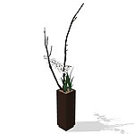 SketchUp家居饰品假花