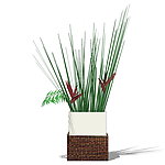 SketchUp家居饰品假花