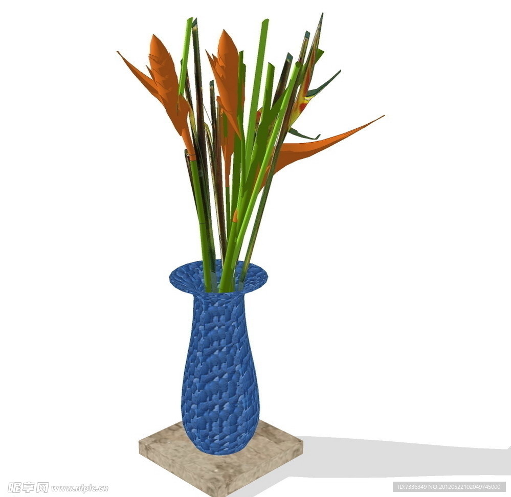 SketchUp家居饰品假花