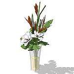 SketchUp家居饰品假花