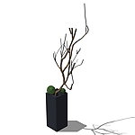 SketchUp家居饰品假花