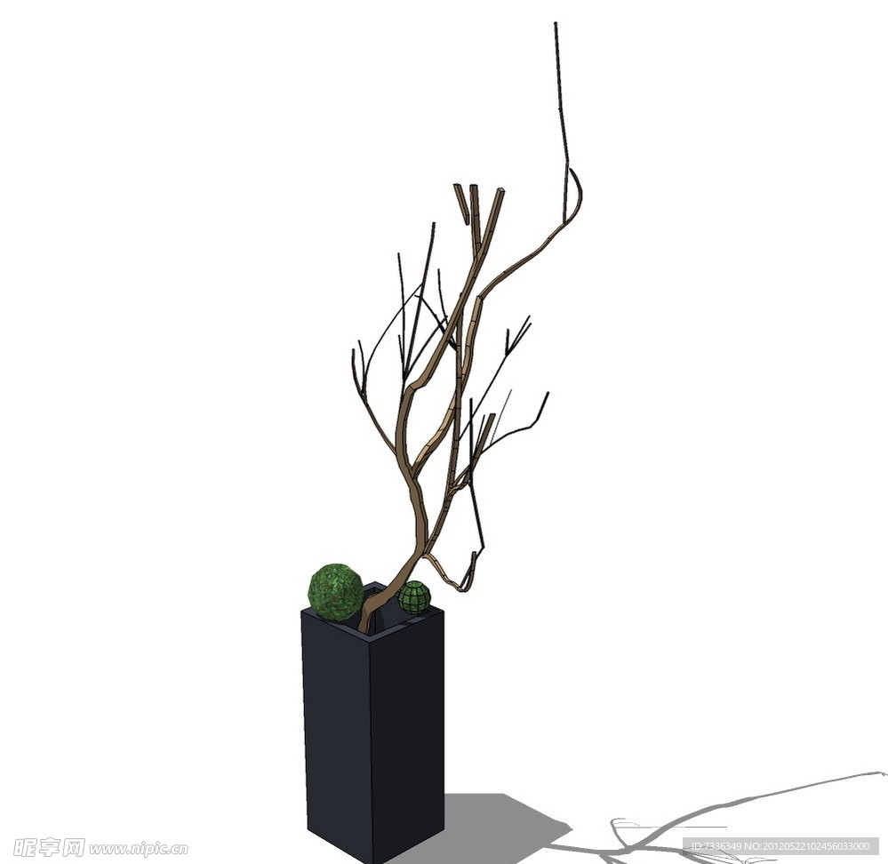 SketchUp家居饰品假花