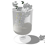 SketchUp家居饰品假花