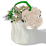 SketchUp家居饰品假花