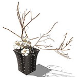 SketchUp家居饰品假花