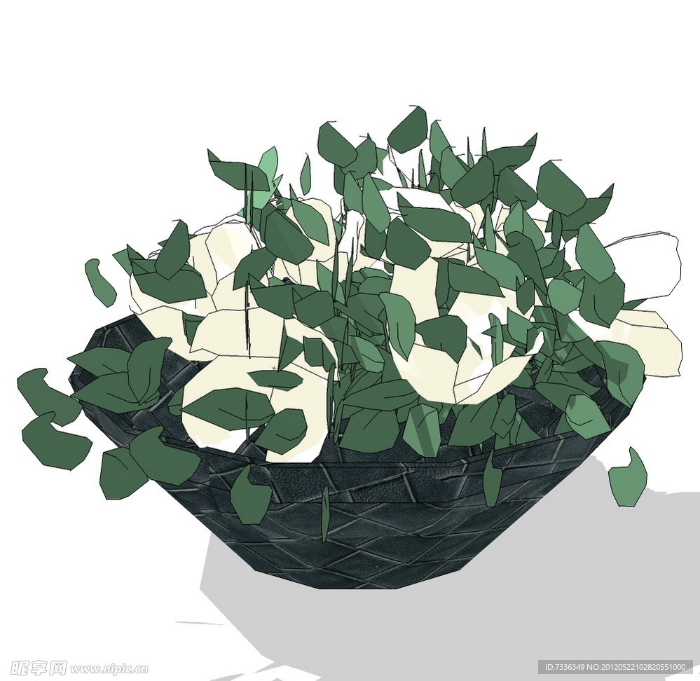 SketchUp家居饰品假花