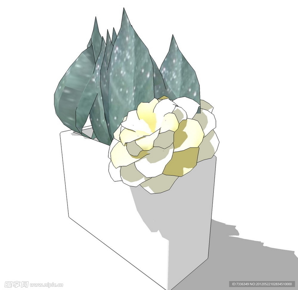 SketchUp家居饰品假花