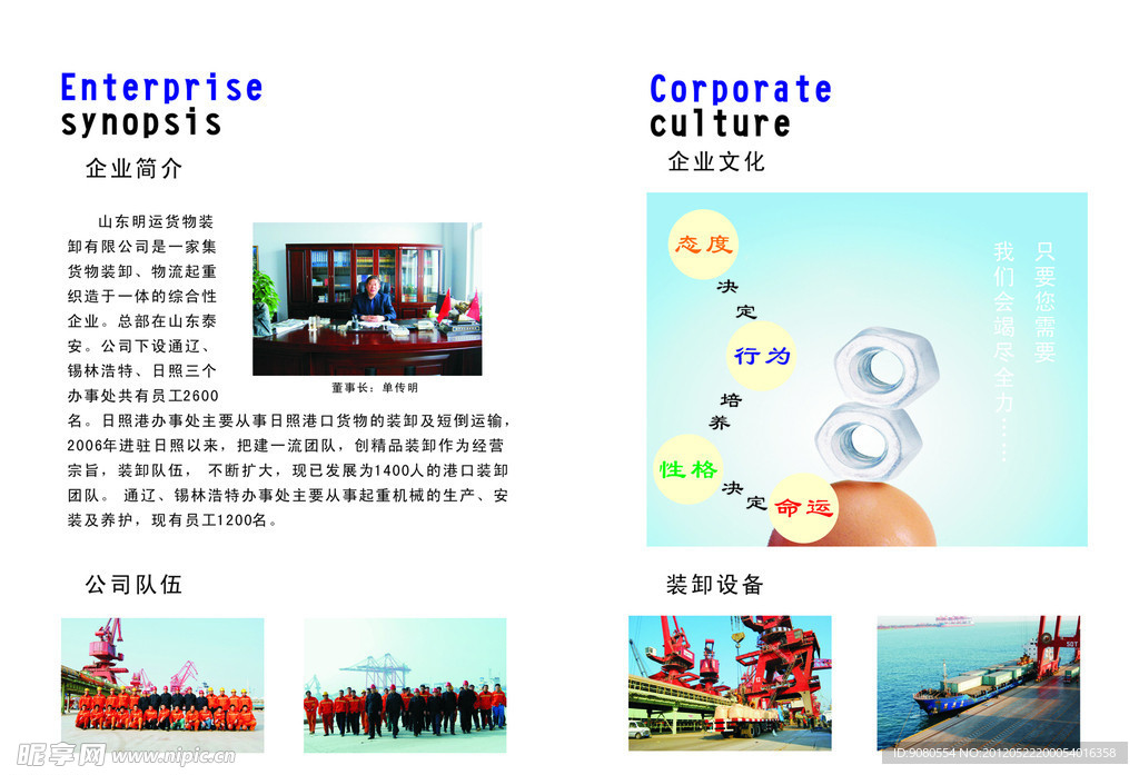 港口装卸公司画册