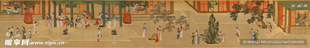 明 仇英 汉宫春晓图卷高清