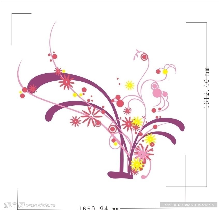矢量分层墙画