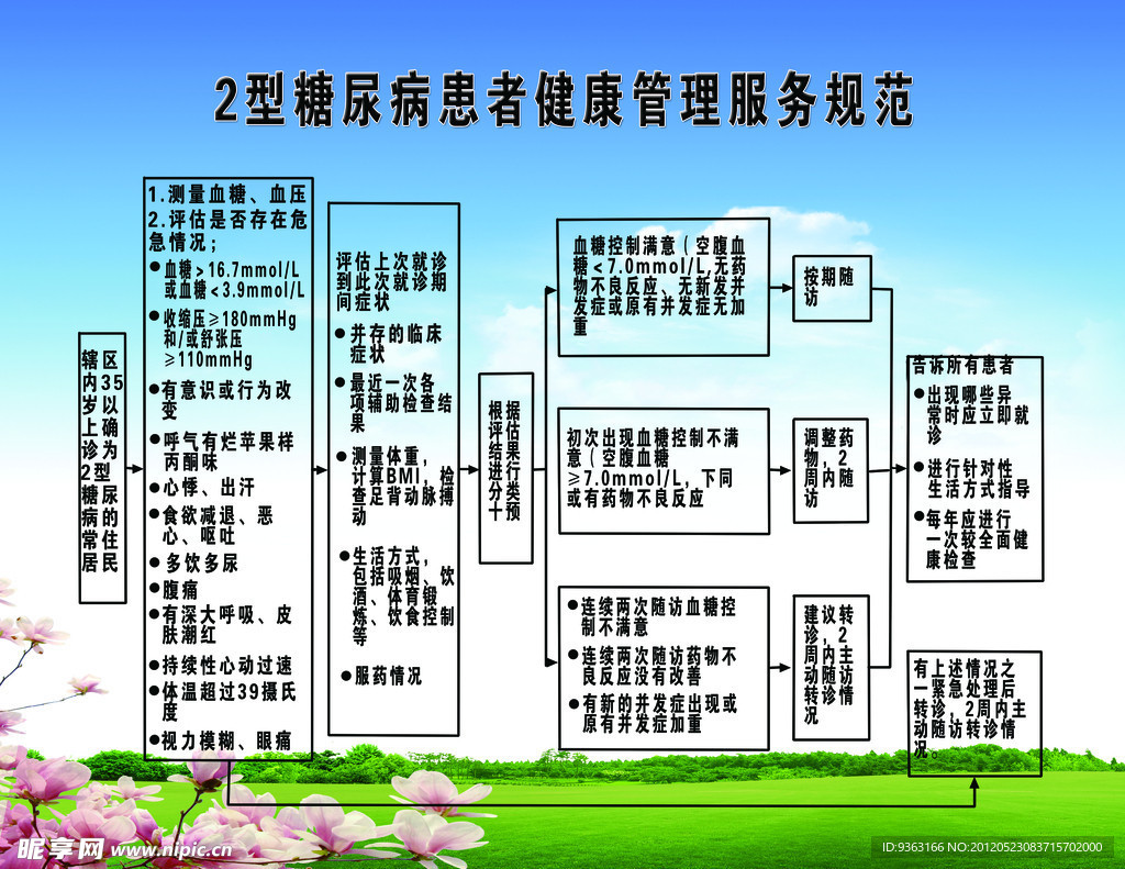糖尿病健康管理流程图