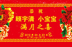 满月宴背景模板