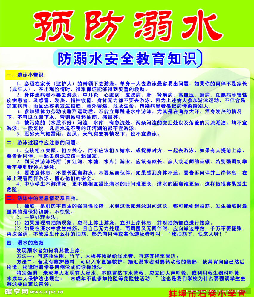 预防溺水展板