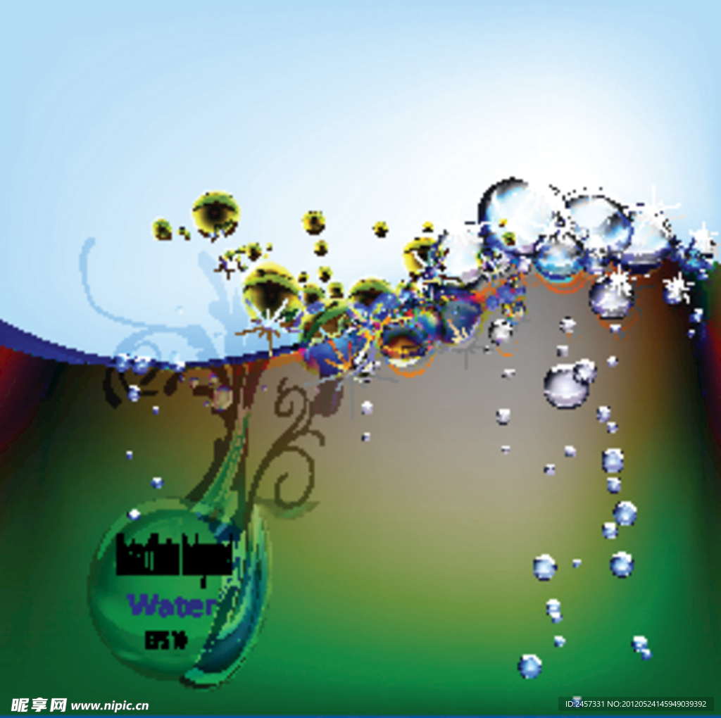 动感水珠水滴水泡