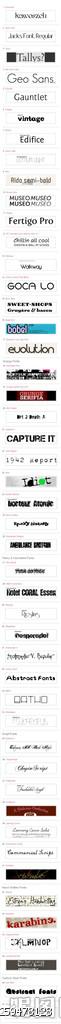 42 套专业Web设计与印刷用字体