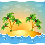 夏日海滩风景