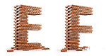 字母砖墙字 E F