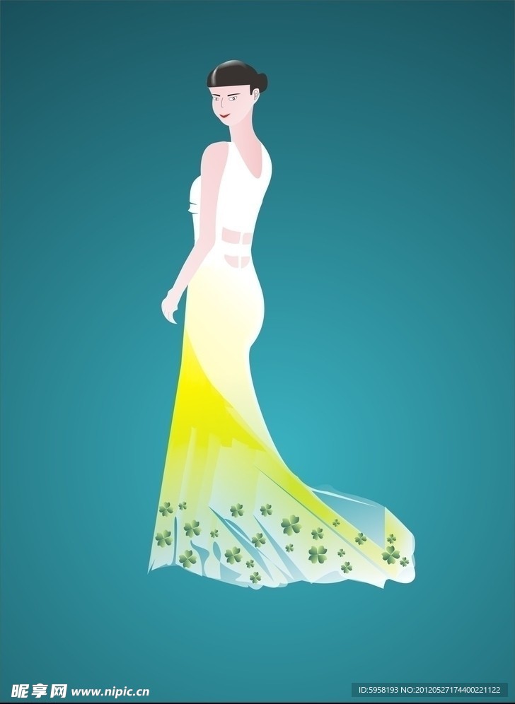 美女矢量图