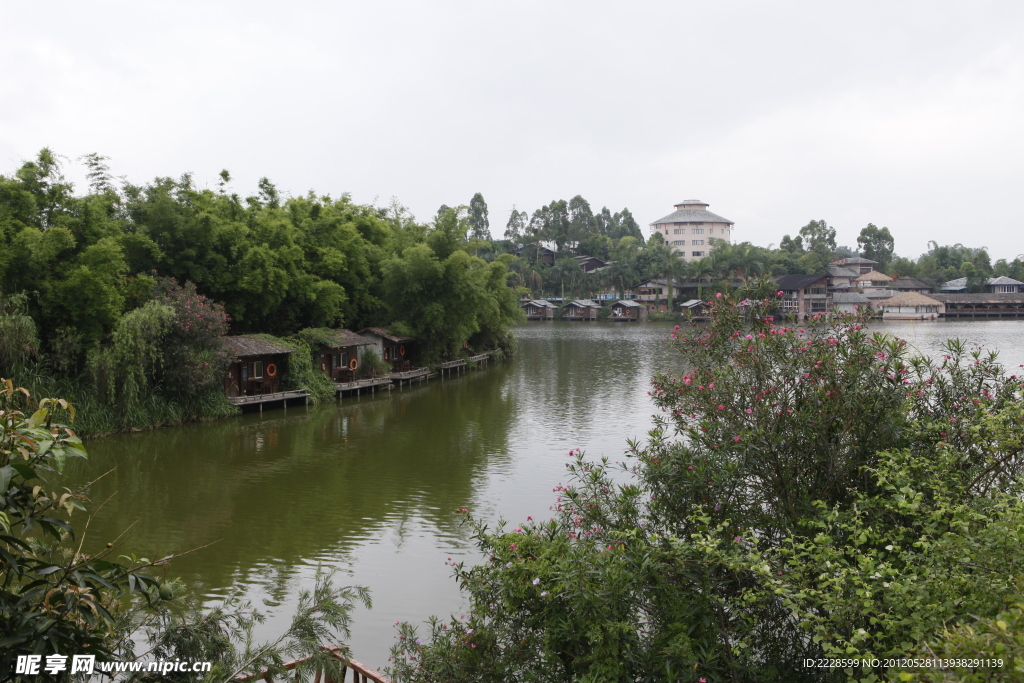 郁郁葱葱 湖面