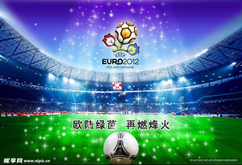 2012年欧洲杯 足球赛海报