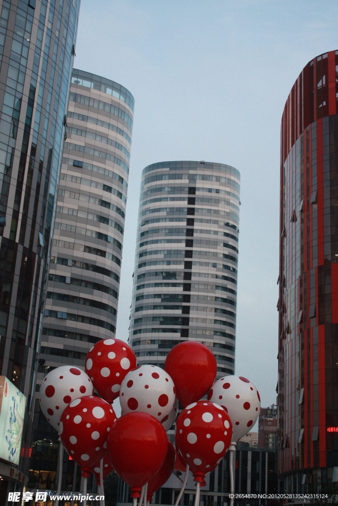 大楼气球建筑物