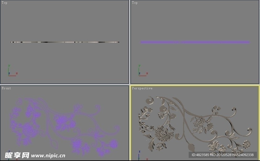 3d花纹模型