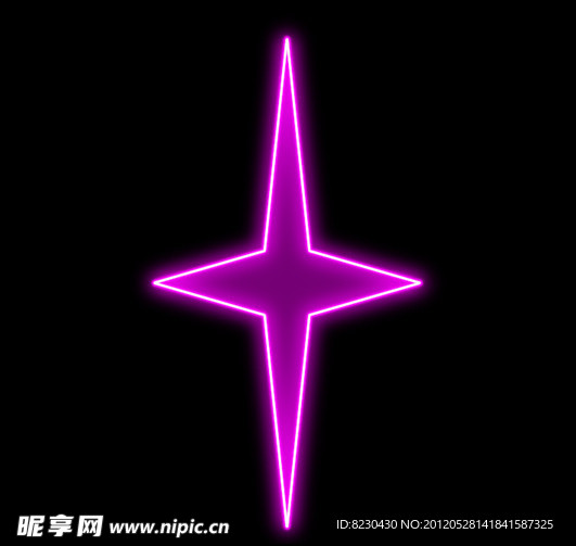 霓虹灯素材星星
