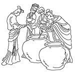 古代作坊人物矢量图