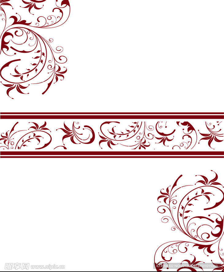 红色花纹