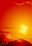 太阳落山矢量图