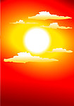 太阳落山矢量图