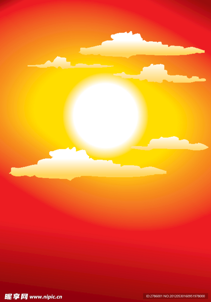 太阳落山矢量图