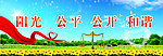 公平 公开 阳光 和谐
