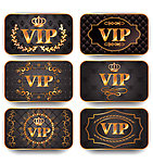 金色欧式花纹 vip卡片